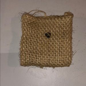 straw small hand held handbag